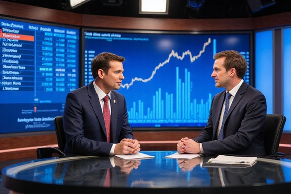 Financial expert on television interview